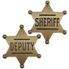 1 Pcs Sheriff Badge and 1 Pcs Deputy Sheriff Badge, Dress-Up Custom Metal Brooch Police Badges Pin Western Cop Star Old West Prop for Kids, Adults view 1