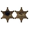 1 Pcs Sheriff Badge and 1 Pcs Deputy Sheriff Badge, Dress-Up Custom Metal Brooch Police Badges Pin Western Cop Star Old West Prop for Kids, Adults view 3