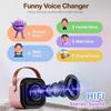 Karaoke Machine for Kids,2025New Mini Portable Karaoke Toys, Karaoke Speaker with 2 Wireless Microphone & Light for Home Party for Adults (Pink-1Mic) view 2