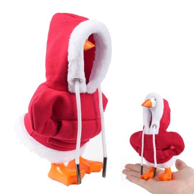 7inch Christmas Desk Goose Outfits, Mini Desktop Goose Clothes Desk Goose Accessories Set for Magnetic Goose Statue ( Hoodie )