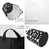 Black White Polka Dot Printing Personalized Circular Dirty Clothes Hamper-Standable Design Works In Bathroom & Closet view 4