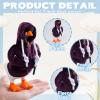 6 Set 7inch Desk Goose Outfits, Mini Desktop Goose Clothes Desk Goose Accessories Set for Magnetic Goose Statue ( Purple Hoodie+ Sunglasses+ Necklace ) view 3