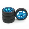 RC Tires for Wltoys 284131 K969 K989 for Kyosho for Mini-Z 1/28 rc Cars Parts 4Pcs Hard Plastic Drift Tire Tyre Metal Wheel Rim view 1