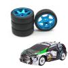 RC Tires for Wltoys 284131 K969 K989 for Kyosho for Mini-Z 1/28 rc Cars Parts 4Pcs Hard Plastic Drift Tire Tyre Metal Wheel Rim view 2