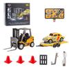 PrecisionX 1/64 Scale Alloy RC Forklift Truck, 2.4G Mini Remote Control Forklift with Wireless Controller, Cargo Hook, Forks and Pallet, Ideas for Birthday (Yellow) view 1