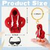 6 Set 7inch Desk Goose Outfits, Mini Desktop Goose Clothes Desk Goose Accessories Set for Magnetic Goose Statue ( Red Hoodie+ Sunglasses+ Necklace ) view 2