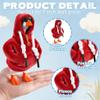 6 Set 7inch Desk Goose Outfits, Mini Desktop Goose Clothes Desk Goose Accessories Set for Magnetic Goose Statue ( Red Hoodie+ Sunglasses+ Necklace ) view 3