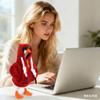 6 Set 7inch Desk Goose Outfits, Mini Desktop Goose Clothes Desk Goose Accessories Set for Magnetic Goose Statue ( Red Hoodie+ Sunglasses+ Necklace ) view 4