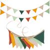 17 ft Pennant Banner Flags, Toddler Boy and Girl Room Decor Pennant, Nursery Garland Triangle Bunting Flag Baby Banner for Nursery Decor Baby Birthday Boho Wedding Shower Party (2PCS, Dark Candy) view 1