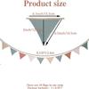 17 ft Pennant Banner Flags, Toddler Boy and Girl Room Decor Pennant, Nursery Garland Triangle Bunting Flag Baby Banner for Nursery Decor Baby Birthday Boho Wedding Shower Party (2PCS, Dark Candy) view 3