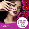 100 Pcs Mini Butterflies Resin, Tiny Butterflies for Crafts Miniature Ornaments Resin Charms Tiny Ornaments for Fairy Garden Dollhouse Micro Landscape Decoration view 2