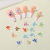 100 Pcs Mini Butterflies Resin, Tiny Butterflies for Crafts Miniature Ornaments Resin Charms Tiny Ornaments for Fairy Garden Dollhouse Micro Landscape Decoration view 3
