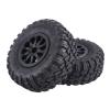Rc Car Wheel Rim Tire for Axial SCX10 RR10 1:10 RC Rock Crawler 4PCS 118X44mm 2. Inch Rubber Tyres & Plastic Beadlock Wheel Rim(Black) view 2