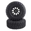 Rc Car Wheel Rim Tire for Axial SCX10 RR10 1:10 RC Rock Crawler 4PCS 118X44mm 2. Inch Rubber Tyres & Plastic Beadlock Wheel Rim(Black) view 3