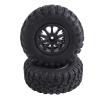 Rc Car Wheel Rim Tire for Axial SCX10 RR10 1:10 RC Rock Crawler 4PCS 118X44mm 2. Inch Rubber Tyres & Plastic Beadlock Wheel Rim(Black) view 4