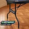 Scpoloco Poker Table Foldable, Portable Poker Table for Texas Holdem Poker and Blackjack, 8 Player Folding Poker Tables with Double-Sided Poker Mat, Padded Rails & Cup Holders, Casino Grade Felt view 4