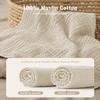 Blissful Diary Muslin Baby Hooded Towel 2 Pack, Soft & Absorbent Bath Towel for Infant, Toddler, Unisex, Baby Gift, Newborn Essentials, Bear & Lamb view 2