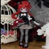 1/8 BJD Dolls Blind Box for Girls Surprise Gifts,Kawaii Devil Horns BJD Dolls Series Collectable Action Figure Posable Dress Up BJD Doll(Red) view 4