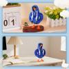 6 Set 7inch Desk Goose Outfits, Mini Desktop Goose Clothes Desk Goose Accessories Set for Magnetic Goose Statue ( Dark Blue Hoodie+ Sunglasses+ Necklace ) view 4