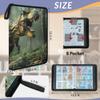 400 Card Binder 4 Pocket Big Dinosaur Roars Portable Trading Cards Holder Collector Album for Sports Game Cards 50 Pages Removable Sleeves Double Sided Pocket Sturdy Zipper Gifts Ready view 3