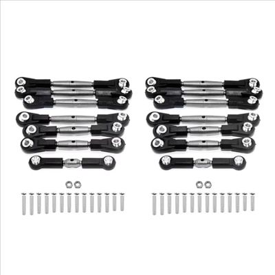 Compatible with Tamiya for TT-02B 1/10 RC Car Upgrades Parts Modification Accessories 14Pcs Steering Link Rod Linkage Servo Set RC Car Accessories