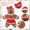 2 Pcs DIY Felt Christmas Gingerbread Man Set with 50 Pcs Detachable Ornaments Large Gingerbread Man DIY Decorations Christmas Door Wall Hanging Xmas Gifts for Xmas Winter Holiday Party Decorations view 2
