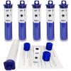 Ahoper Right Left Center Dice Game Prime Set Bundle with 3 Dices + 30 Chips. Round Tube Storage is Very Convenient for Travel. Easy to Store, Carry Around. (Blue 5 Pack) view 4