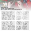 2Set Heat Shrink Sheet, Translucent Shrinky Paper Sheets Cartoon Characters Shrink Plastic Kit with Keychains Accessories and Pencils for DIY view 3