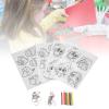 2Set Heat Shrink Sheet, Translucent Shrinky Paper Sheets Cartoon Characters Shrink Plastic Kit with Keychains Accessories and Pencils for DIY view 4