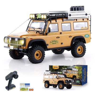 BEEZRC FMS 1/10 FCX10 RC Crawler Officially Authorized Land Rover Series, Camel Trophy Edition RC Model 4WD RC Rock Truck, 2.4Ghz Hobby Grade, RC Off Road Vehicle for Adults RS(Defender 110)