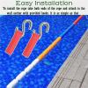 Pool Safety Rope Equipment with Floating Beacons, Swimming Basin Lane Divider for Water Park/Competition Divider, Spiral Pool Lane Separator Adjustable Length(L 72 ft/22 m) view 3