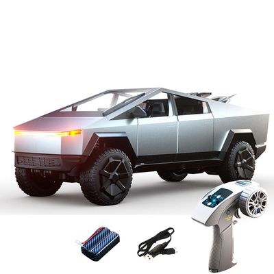 wheelfun C8817-A 1/18 4 * 4 Remote Control Off Road Vehicle RC Crawler Car Model 2 Speed RTR Alloy Shell Mini Motorcycle LED Light Hobby Grade Model for Adult(Silver)