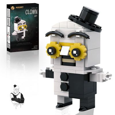 Art The Clown Building Block Set, Horror Villain Action Figure Model Kits with Yellow Glasses, Classic Movie Toy for Adult Fans and Teens Age 6+, Birthday Holiday Collectible Gift