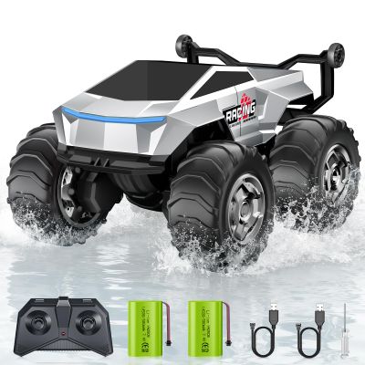 1:16 RC Truck Remote Control Car, 4WD Waterproof Amphibious RC Car All Terrain Pickup,TIME4DEALS 2.4GHz Remote Monster Truck with 360 Rotating Standing Stunt Toy Truck for Kids Boys 6 7 8 9 10 11 12+
