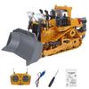 BICRKTOMXY 1:24 2.4G Alloy RC Bulldozer, 9CH All Terrains RC Equipment Construction Vehicles with Lights and Sound Effects, Gifts for Adults Hobbyist (RTR Version) view 1