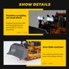 BICRKTOMXY 1:24 2.4G Alloy RC Bulldozer, 9CH All Terrains RC Equipment Construction Vehicles with Lights and Sound Effects, Gifts for Adults Hobbyist (RTR Version) view 3
