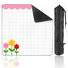 Mahjong Mat 31.5" x 31.5" Cute Colorful Flowers Pink Border Non-Slip Noise Reduction Mahjong Tiles Table Cover for Dominoes Poker Card Board and Tile Games view 1