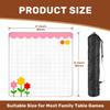 Mahjong Mat 31.5" x 31.5" Cute Colorful Flowers Pink Border Non-Slip Noise Reduction Mahjong Tiles Table Cover for Dominoes Poker Card Board and Tile Games view 2