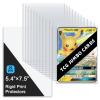25PCS 5.4" x 7.5" Jumbo Card Sleeves, Rigid Print Protectors Clear Hard Plastic Large Card Sleeves for Jumbo Card, Top Loading Rigid Card Sheet Protectors for Postcards, Photos, Trading&Sports Cards view 1