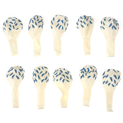 10PCS Pink Baby Footprint Balloons, 10 Inch Latex Balloons Set for Baby Shower Birthday Party Decorations (Blue feet)