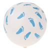10PCS Pink Baby Footprint Balloons, 10 Inch Latex Balloons Set for Baby Shower Birthday Party Decorations (Blue feet) view 3