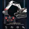 BICRKTOMXY 1:14 2.4G 4-in-1 Alloy RC Excavator with Bucket/Gripper/Drill Bit/Wood Gripper, 22CH RC Construction Vehicles with Dual Crawler & Realistic LED Lights Effects, Gifts for Adults Hobbyist view 2