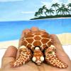 3D Printed Sea Turtle, 4" Articulated Sea Turtle Fidget Toy, Cute Sea Animal Creature Desk Toy AST-S-Brown view 1