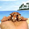 3D Printed Sea Turtle, 4" Articulated Sea Turtle Fidget Toy, Cute Sea Animal Creature Desk Toy AST-S-Brown view 2