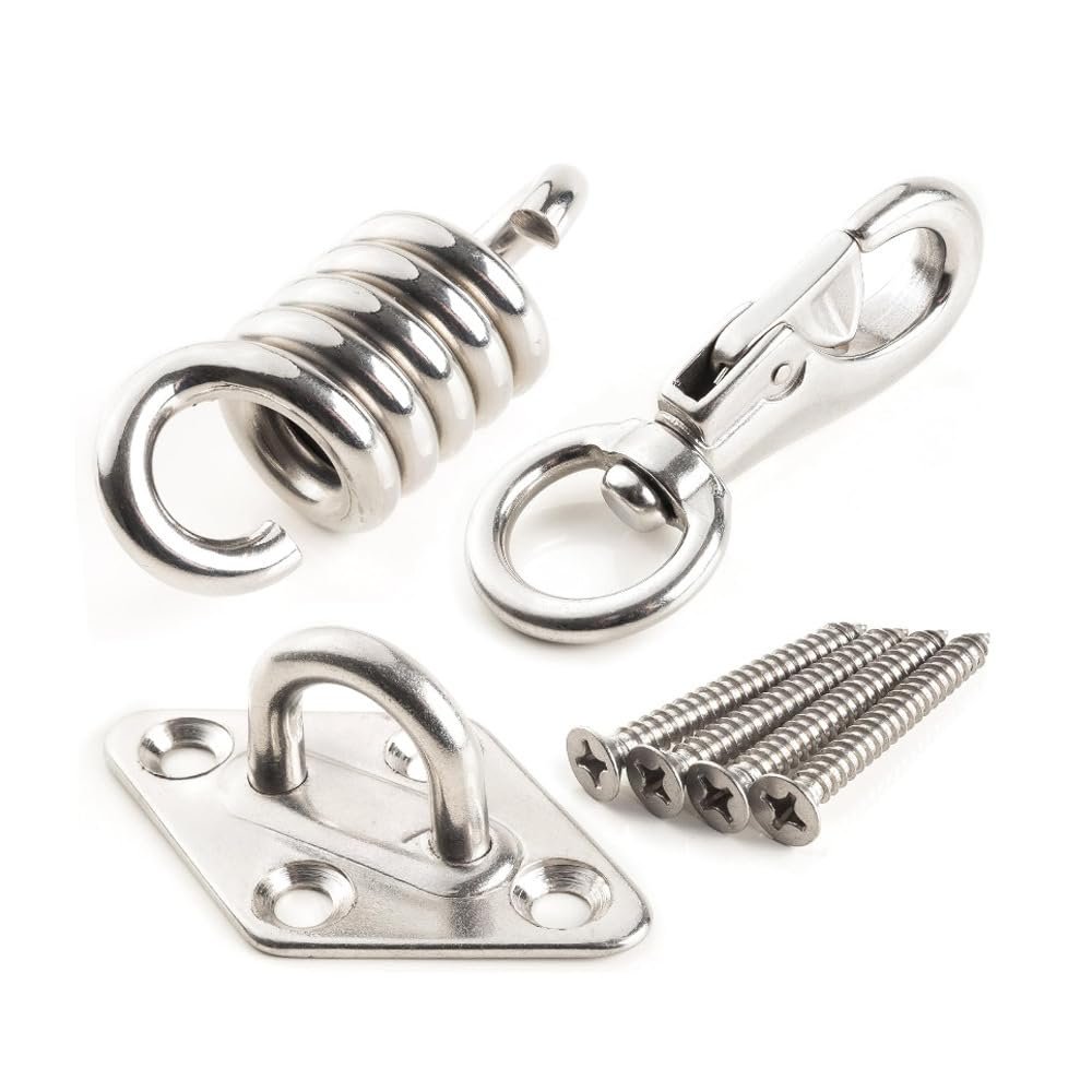 2 Pack Stainless steel 304 swing, hammock, sandbag suspension set, hanging chair, hanging basket, buffer spring