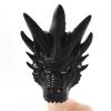 Half Face Dragon Mask,Poam Dragon Head Mask,Funny Dragons Headgear for Halloween Christmas Role-Play Party (Black) view 1
