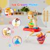 4 in 1 Color Dough Sets for Kids Ages 4-8,Kitchen Creation Toys with Ice Cream Maker,Noodle Maker,2-in-1 Hamburger&Cake Maker,Christmas Birthday Gifts for Boys Girls (16 Colorful Dough) view 3