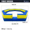 15FT Inflatable Yellow&Blue Gaga Ball Pit with Built-in Fan, Portable Sports Pit for Gaga Ball Games, Indoor & Outdoor Activities in Backyard, Park view 2