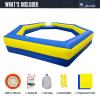 15FT Inflatable Yellow&Blue Gaga Ball Pit with Built-in Fan, Portable Sports Pit for Gaga Ball Games, Indoor & Outdoor Activities in Backyard, Park view 4