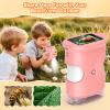 1000X Handheld Digital Microscope for Kids with 2.0" IPS Screen, Easter Gifts Portable STEM Science Lab Toy, Rechargeable Pocket Microscope Educational Gift for Boys & Girls Age 4-6 8-12, Pink view 4